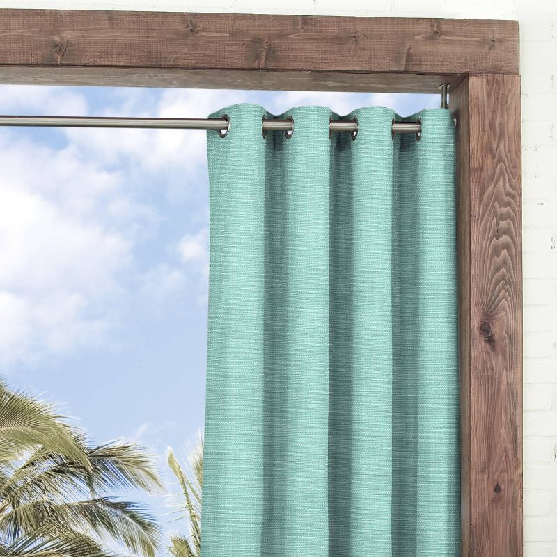 1pc Light Filtering Indoor/Outdoor Key Largo Curtain Panel - Waverly Sun N Shade, 3 of 5