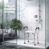 Shower Chair with Handles Set of 3 - Includes Back Scrubber & Additional Sponge – Anti Slip with 6 Adjustable Heights Portable MedicalKingUsa - 4 of 4