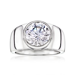 Ross-Simons 3.50 Carat Bezel-Set CZ Ring in Sterling Silver Size 8 - 1 of 4