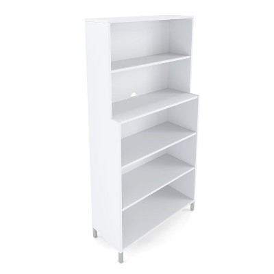 Union & Scale Essentials 5 Shelf 72 inch H Laminate Bookcase White (UN56974)