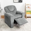 Home Imports Emporium Push Back Kids Recliner Chair with Footrest & Cup Holders, Push Back Toddler Recliner with Cup Holder in Chenille Fabric - 2 of 4