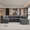 117.3" Oversized Convertible U-Shaped Sectional Sofa with Pull-Out Sofa Bed & Two Throw Pillows - 2 of 4