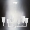 Urban Ambiance Luxury Cottagecore Indoor Chandelier,  11-1/4''H x 30"W x 30''D,  White Plaster Finish, UHP5040 - 3 of 4