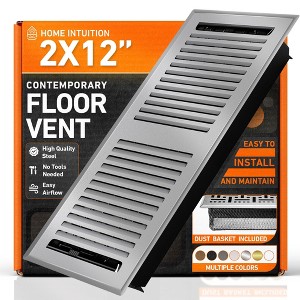Contemporary Floor Register Vent with Mesh Cover Trap - 1 of 4