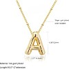 Bubble Initial Necklace; 14K Gold Plated Balloon Letter Pendant; Custom Name Jewelry; Trendy Chunky Gift for Women - 4 of 4