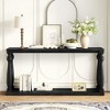 KIGFTSOD Vintage Wood Grain Console Table with Bottom Shelf and Four Vase Legs, Suitable for Entryway, Hallway, Living Room, Bedroom - 2 of 4
