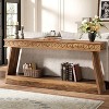 Hommoo 70.8" Farmhouse Console Table Brown - 3 of 4