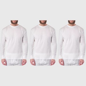Alpine Swiss Mens Thermal Long Sleeve Top Underwear Crew Neck Shirt Waffle Knit Henley Base Layer - 1 of 4