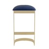 Set of 2 Aura Upholstered Stainless Steel Barstools - Manhattan Comfort - 4 of 4