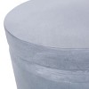 CAVINAS 18.5" Concrete Outdoor Side Table,Patio End Table,Eye-Catching Accent Table for Poolside,Porch&Living Room,Minimalist Outdoor Furniture,Blue - 2 of 4
