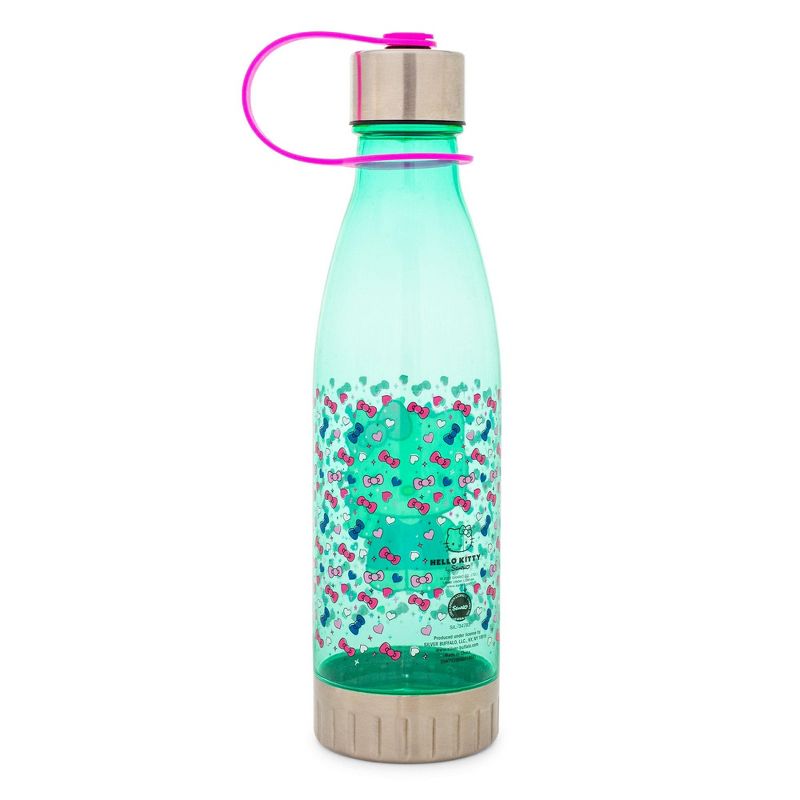 Silver Buffalo Sanrio Hello Kitty Hearts and Bows Water Bottle With Lid | Holds 20 Ounces, 2 of 7