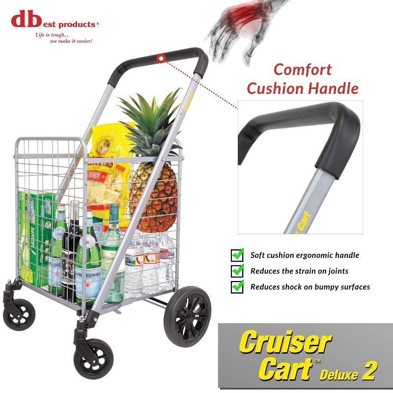 dbest products Cruiser Cart Deluxe Silver, 2 of 7