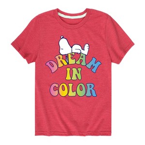 Boys' - Peanuts - Dream In Color Short Sleeve Graphic T-Shirt - 1 of 4