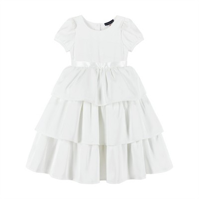 Andy & Evan Toddler Puff Sleeve Satin Tiered Dress. : Target