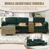GDFStudio Callen Modern Corduroy Upholstered 4-Seater Sofa with Movable Console and Storage Ottoman - 3 of 4