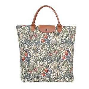 Signare USA William Morris Golden Lily Foldaway Grocery Bag - 1 of 4