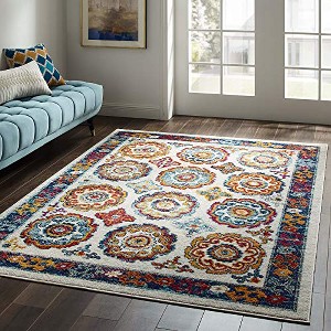 Modway Entourage Odile Distressed Floral Moroccan Trellis 5x8 Area Rug - 1 of 4
