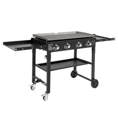 Winado Foldable Gas Griddle Cooking Station 4-Burner Gas Grill in Black