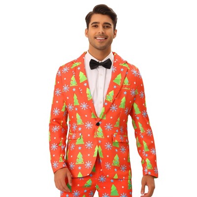 TATT 21 Men's Halloween Graphic Printed Party Costume Blazers