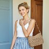 Small Summer Crossbody Bags for Women, Beach Handmade Straw Woven Pocketbooks Handbag Shoulder Purse (Hollow Out Coffee) - 2 of 4