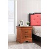 NicBex Nightstand with 2 Drawers Wooden Small Bedside Table with Metal Handles for Bedroom,Living Room - 2 of 4