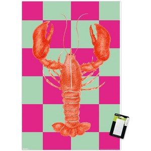 Trends International Reinders: Food - Pink Checkers Lobster Unframed Wall Poster Prints - 1 of 4