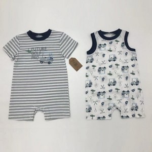 Chick Pea Baby Boy Baby Short Sleeve Romper 2 PC Set - 1 of 2
