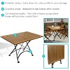 Sunnydaze Chestnut Wood Large Folding Patio Family Dining Table - 31" - Brown - 2 of 4