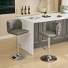 Swivel Barstools Adjusatble Seat Height, PU Upholstered Bar Stools with the whole Back Tufted, for Home Pub and Kitchen Island（Set of 2） - 3 of 4