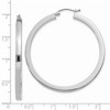 Black Bow Jewelry 3mm, 14k White Gold Square Tube Round Hoop Earrings, 45mm (1 3/4 Inch) - 4 of 4