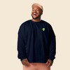 Dalix Alien Embroidered Cotton Classic Fit Long Sleeve Crewneck Tee Shirt Mens - 3 of 4