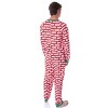 Marvel Logo Unionsuit with Christmas Lights Adult Onesie Pajamas Pjs Red - image 2 of 4