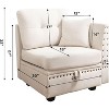 Vintage Modular Sectional Sofa, Convertible Multiple Combination Sofa Couch with Storage, Memory Polyester, - 2 of 4