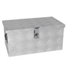 Truck Bed Toolbox for Trailer Pickup, RV Storage Organizer Tool Box Flatbox with Side Handle Lock Keys Aluminum 5 Bar Tread Pattern Truck Bed Tool Box - 2 of 4