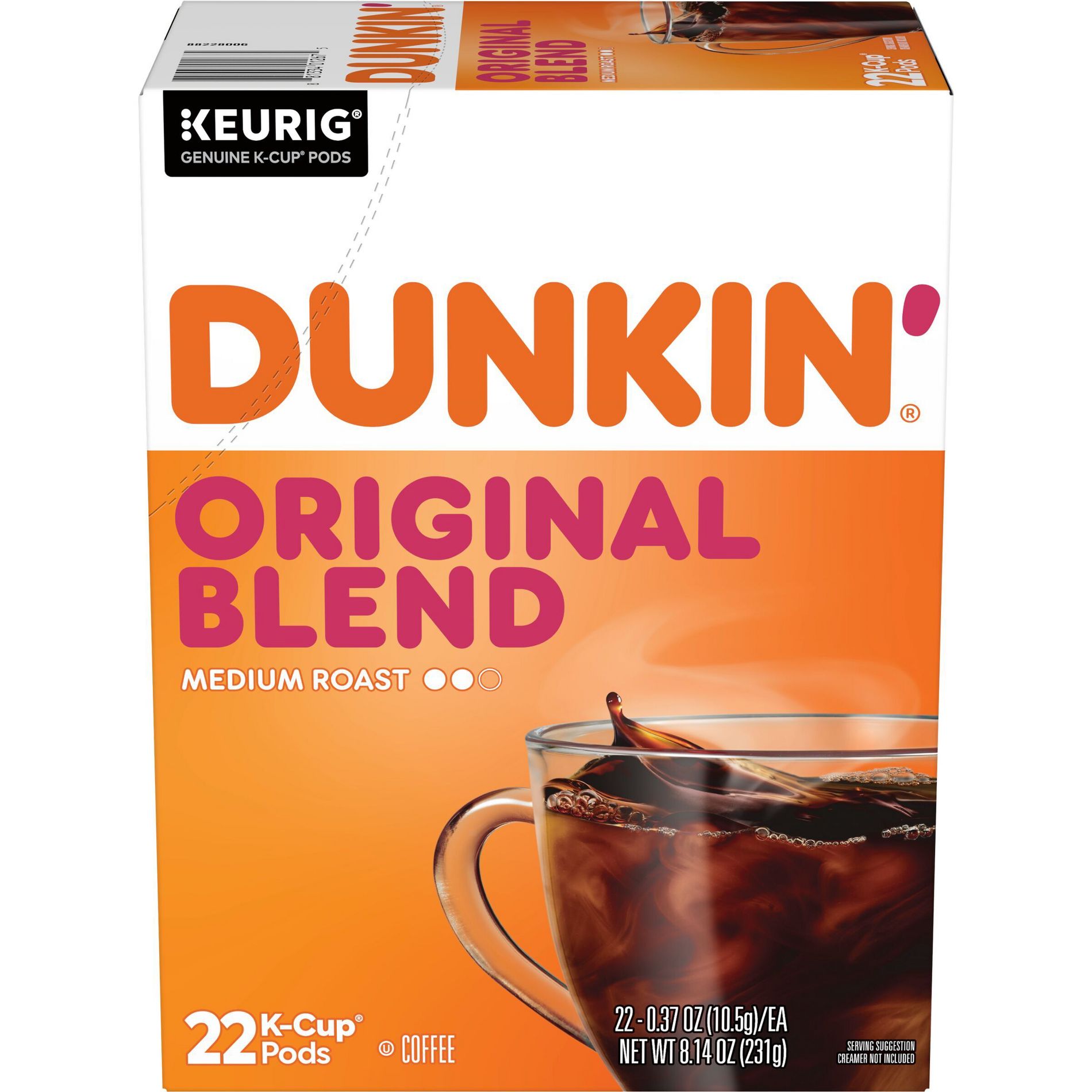 Dunkin' Original Blend, Medium Roast Coffee - Keurig K-Cup Pods