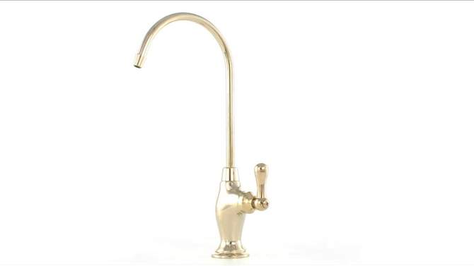 Restoration Polished Brass Water Filter Kitchen Faucet - Kingston Brass, 2 of 6, play video