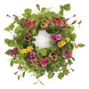 Mixed Pansy Floral Candle Ring 16"D - 2 of 2