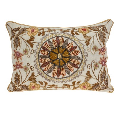 Parkland Collection,Maggie Accent Beige Pillow Cover With Poly Insert