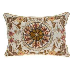 Parkland Collection,Maggie Accent Beige Pillow Cover With Poly Insert - 1 of 4