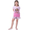 Girls' Spirit Untamed Movie Horse Lucky Sleep Pajama Set Shorts Crewneck Pink - 2 of 4