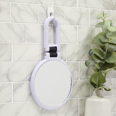 Glamlily Purple Hand Held Magnifying Mirror For Makeup, Travel, 1/10x