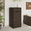 vidaXL Patio Storage Cabinet Brown 21.7 in.x21.7 in.x43.7 in. Poly Rattan - 3 of 4