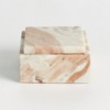 Plum & Post Jaqueline Square Lidded Box Short - Brown/White Marble - 3 of 4