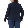 Agnes Orinda Women's Plus Size Long Sleeve Button Open Front Business Blazer with Pockets - 4 of 4