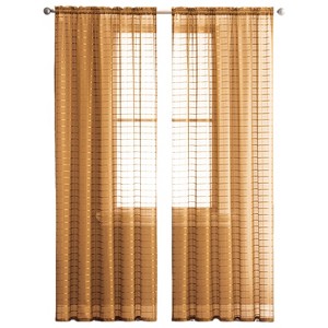 Kate Aurora 2 Piece Rod Pocket Plaid Sheer Voile Window Curtain Panels - 84 in. Long - 1 of 3