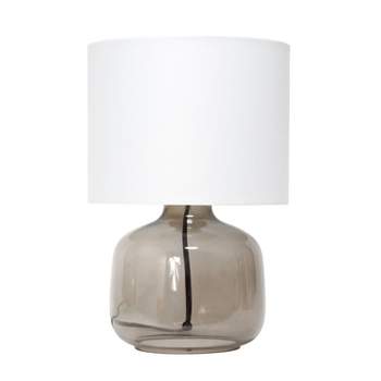 Glass Table Lamp with Fabric Shade - Simple Designs