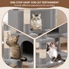 Large Cat Tree for Big Cats, Multi-Level Cat Tower for Indoor Cats, Scratching Post,Condo,Platforms,Cat Tunnel,Hammock,Feeding Station,Pet Play House - 4 of 4