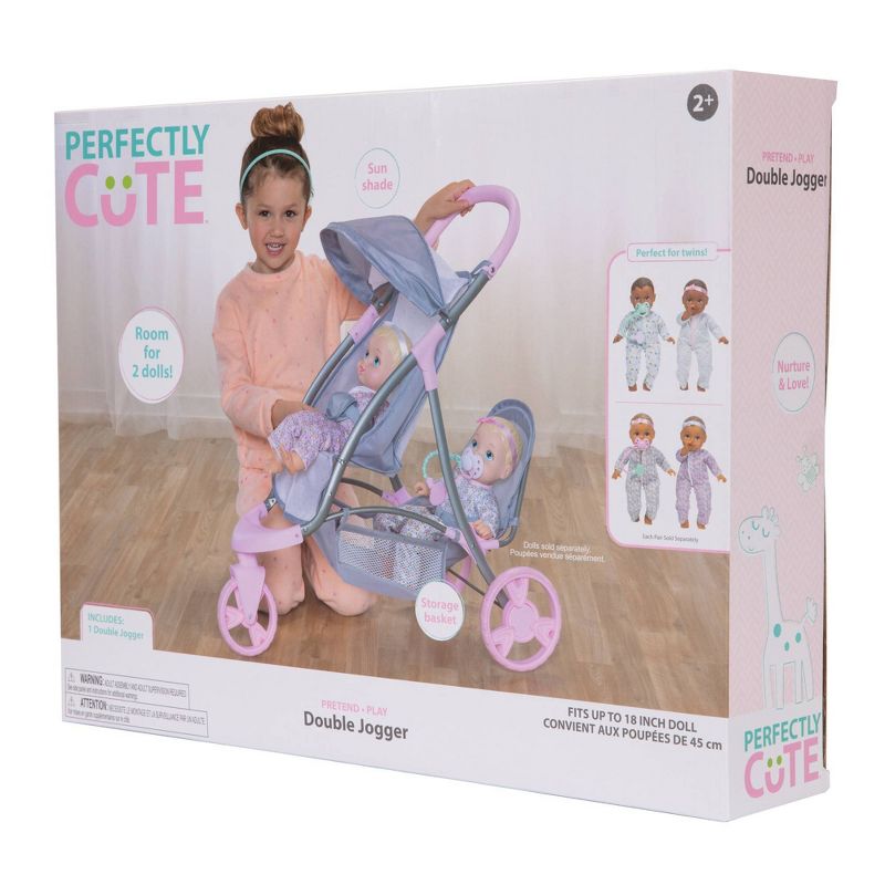 Perfectly Cute Double Stroller for Baby Dolls, 5 of 6