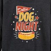 Women's - Instant Message - Dollar Dog Night Lightweight French Terry Wide Neck Long Sleeve Graphic Shirt - 2 of 4