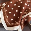 Anna-Kaci Women's Polka Dot Satin Square Scarf with Contrasting Border Trim 27x27in - 4 of 4